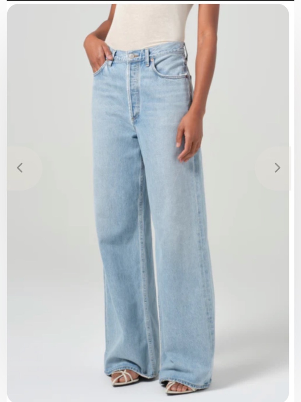 AGOLDE Dame High Rise Wide Leg Jeans- size 32